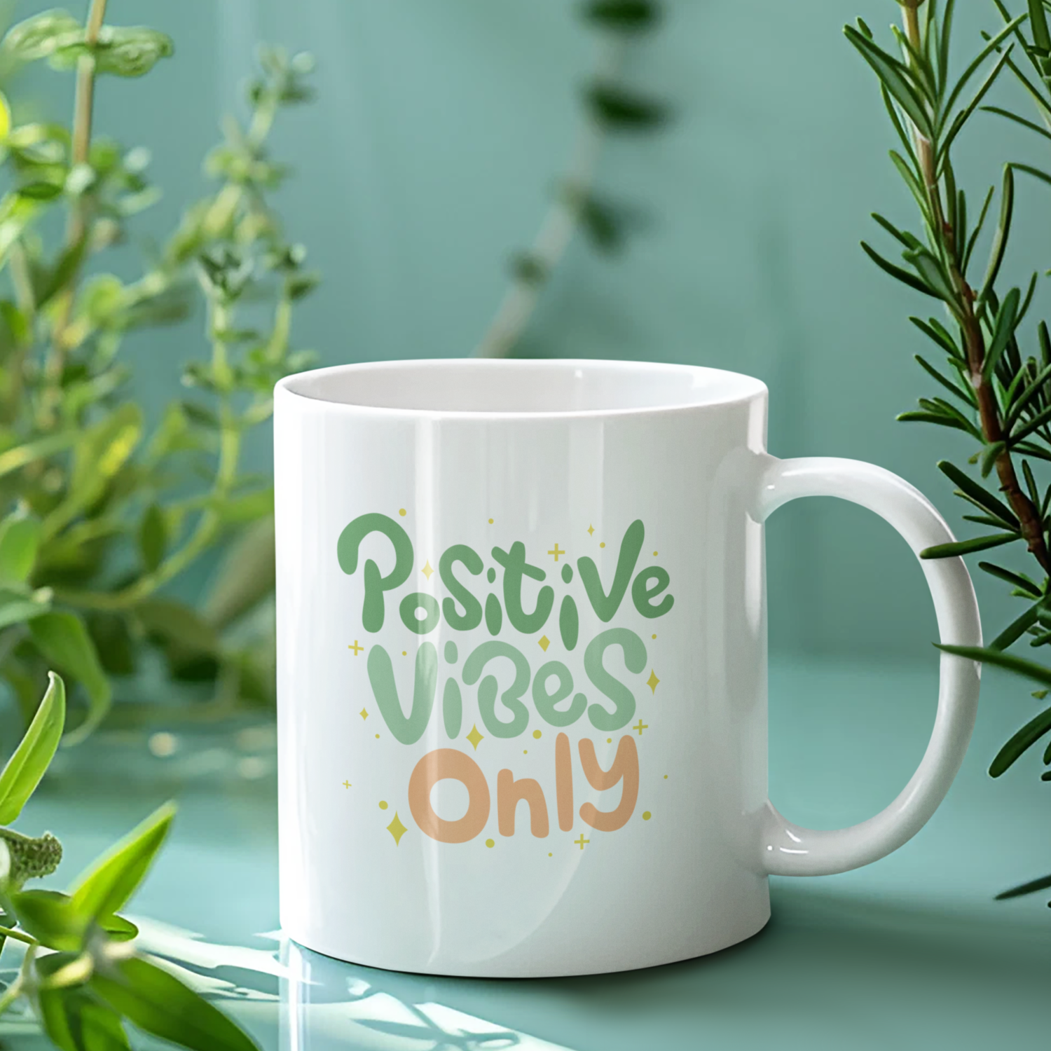 Typography White Mugs