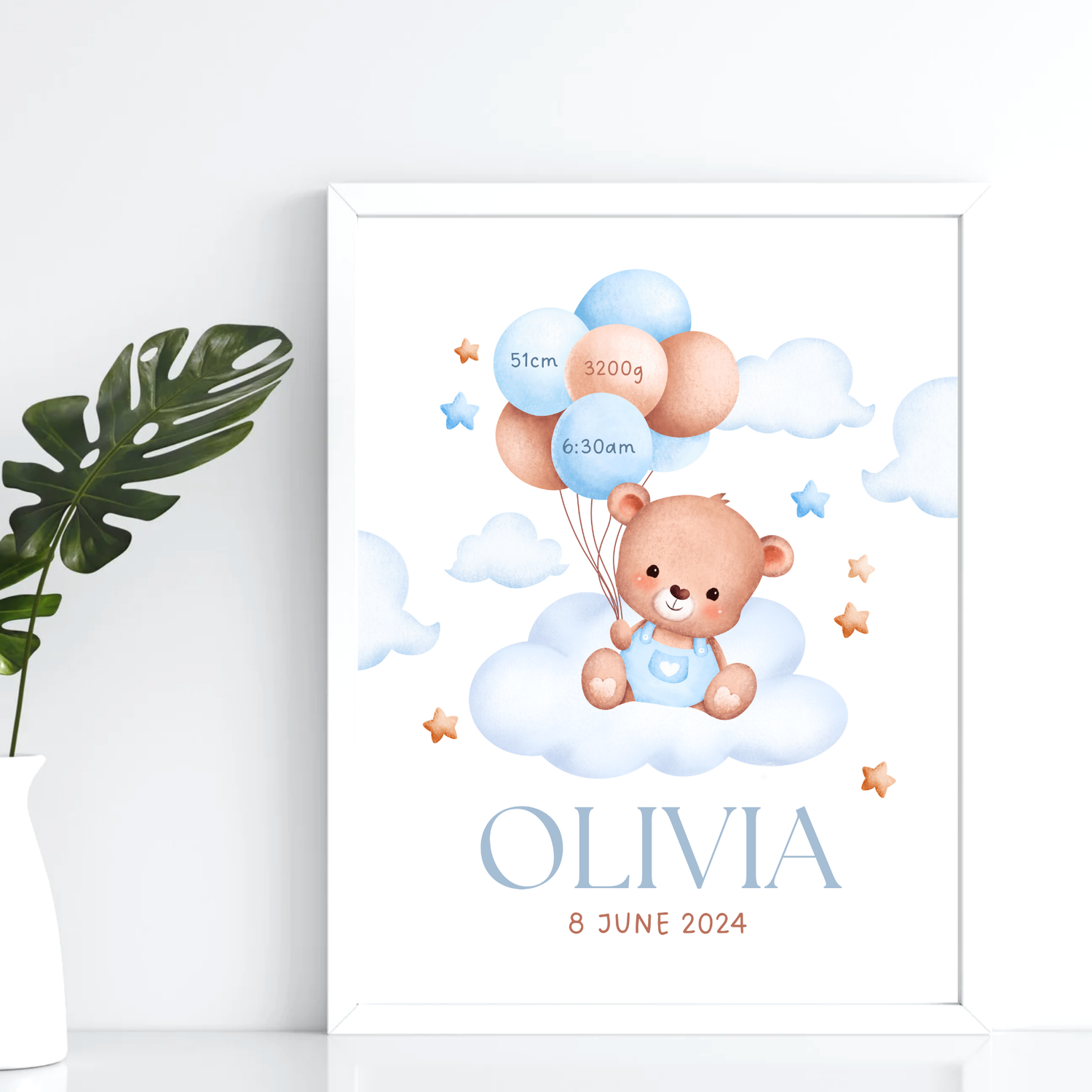 Baby Birth Detail frame Minimal