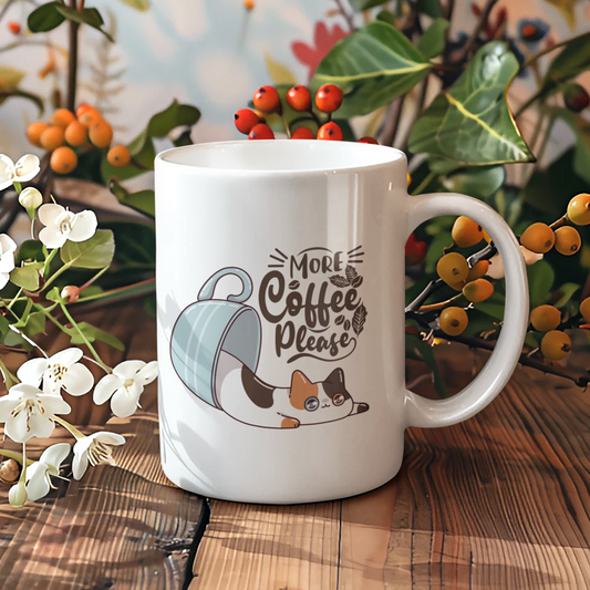 Typo Mug - more coffee please