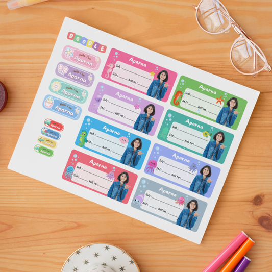 Photo Name Slips - Ocean theme