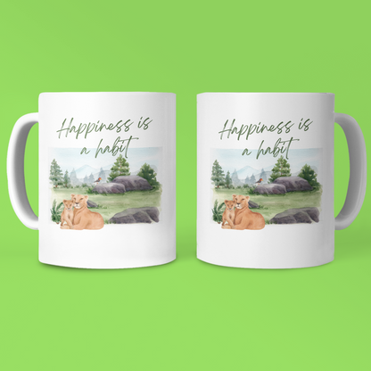 Typo Mug - Happiness is a habit