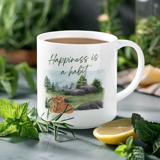 Typo Mug - Happiness is a habit